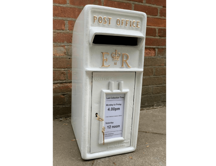 White Royal Mail post box